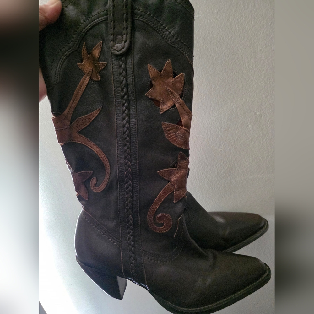 Primark Women's Vintage Cowboy Boots - Main Image